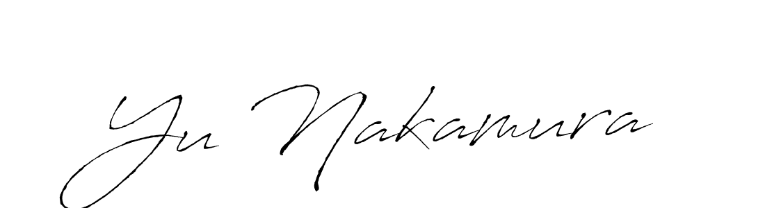 Design your own signature with our free online signature maker. With this signature software, you can create a handwritten (Antro_Vectra) signature for name Yu Nakamura. Yu Nakamura signature style 6 images and pictures png