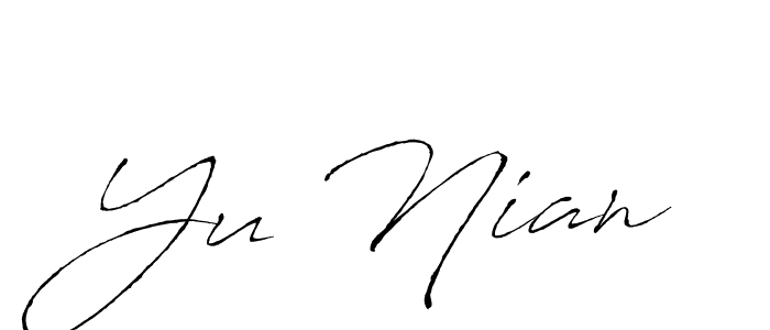 Create a beautiful signature design for name Yu Nian. With this signature (Antro_Vectra) fonts, you can make a handwritten signature for free. Yu Nian signature style 6 images and pictures png