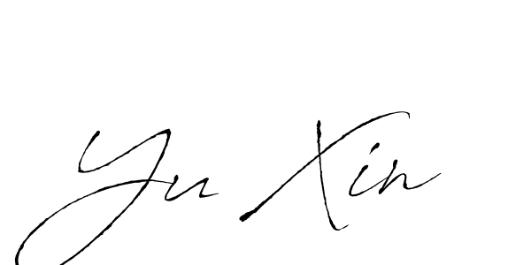 How to make Yu Xin signature? Antro_Vectra is a professional autograph style. Create handwritten signature for Yu Xin name. Yu Xin signature style 6 images and pictures png