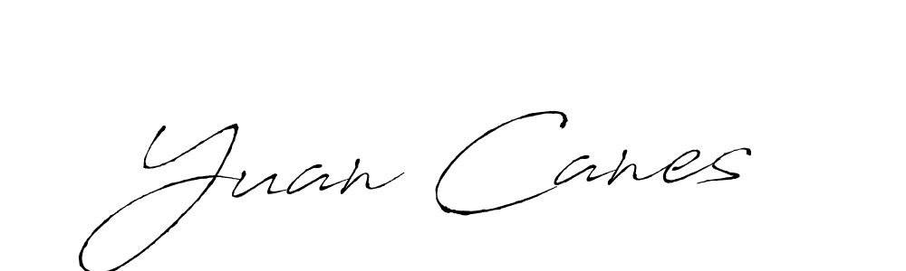 Create a beautiful signature design for name Yuan Canes. With this signature (Antro_Vectra) fonts, you can make a handwritten signature for free. Yuan Canes signature style 6 images and pictures png