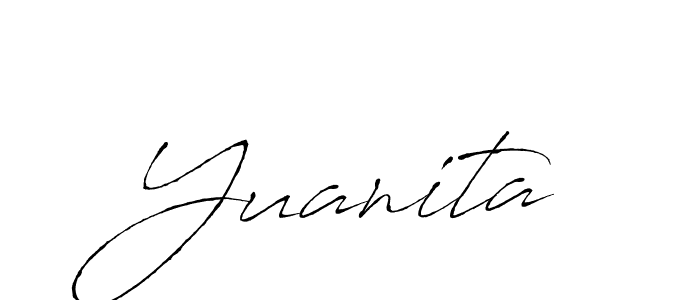 Design your own signature with our free online signature maker. With this signature software, you can create a handwritten (Antro_Vectra) signature for name Yuanita. Yuanita signature style 6 images and pictures png
