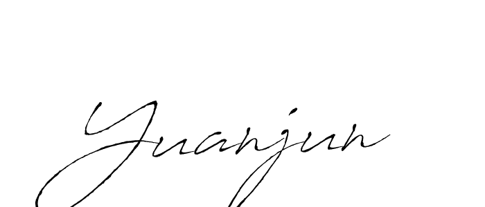 Create a beautiful signature design for name Yuanjun. With this signature (Antro_Vectra) fonts, you can make a handwritten signature for free. Yuanjun signature style 6 images and pictures png