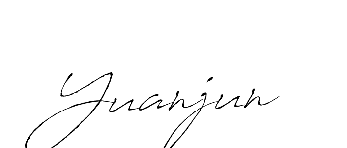 Yuanjun stylish signature style. Best Handwritten Sign (Antro_Vectra) for my name. Handwritten Signature Collection Ideas for my name Yuanjun. Yuanjun signature style 6 images and pictures png