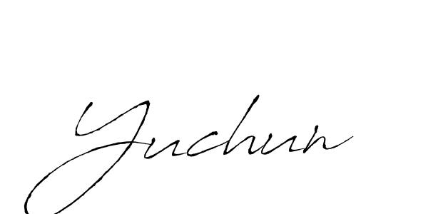 if you are searching for the best signature style for your name Yuchun. so please give up your signature search. here we have designed multiple signature styles  using Antro_Vectra. Yuchun signature style 6 images and pictures png