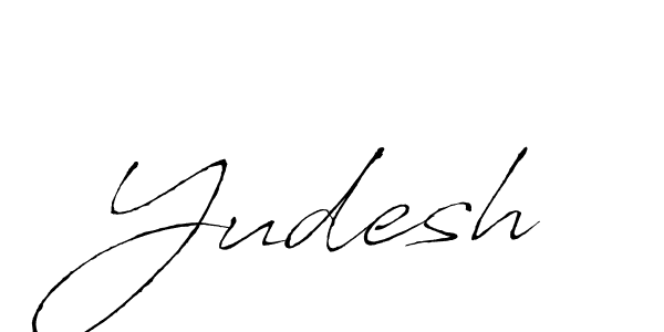 Design your own signature with our free online signature maker. With this signature software, you can create a handwritten (Antro_Vectra) signature for name Yudesh. Yudesh signature style 6 images and pictures png