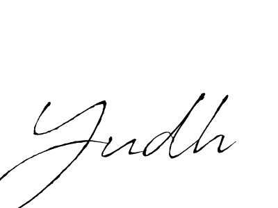 How to make Yudh signature? Antro_Vectra is a professional autograph style. Create handwritten signature for Yudh name. Yudh signature style 6 images and pictures png