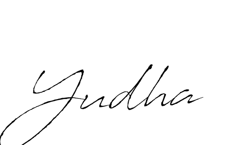 Use a signature maker to create a handwritten signature online. With this signature software, you can design (Antro_Vectra) your own signature for name Yudha. Yudha signature style 6 images and pictures png