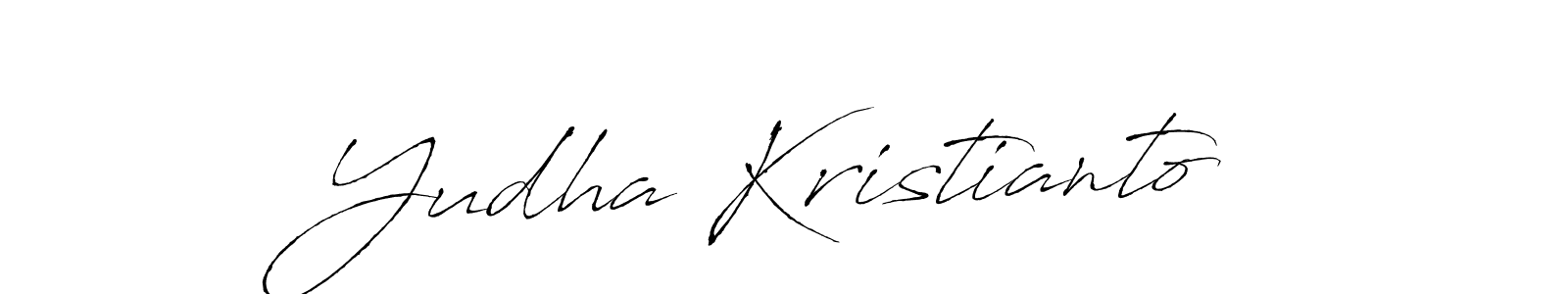 Make a beautiful signature design for name Yudha Kristianto. With this signature (Antro_Vectra) style, you can create a handwritten signature for free. Yudha Kristianto signature style 6 images and pictures png