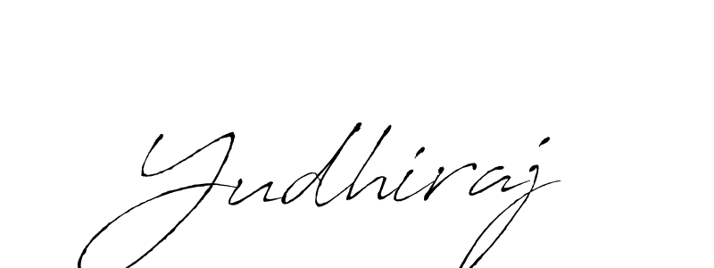 Make a beautiful signature design for name Yudhiraj. With this signature (Antro_Vectra) style, you can create a handwritten signature for free. Yudhiraj signature style 6 images and pictures png