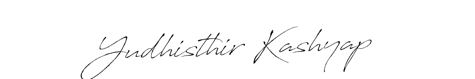 Make a beautiful signature design for name Yudhisthir Kashyap. With this signature (Antro_Vectra) style, you can create a handwritten signature for free. Yudhisthir Kashyap signature style 6 images and pictures png