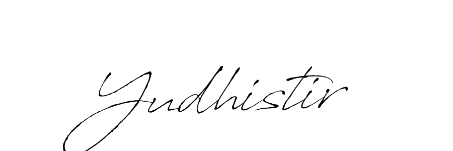 Design your own signature with our free online signature maker. With this signature software, you can create a handwritten (Antro_Vectra) signature for name Yudhistir. Yudhistir signature style 6 images and pictures png