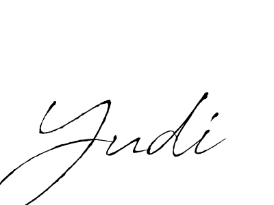 Design your own signature with our free online signature maker. With this signature software, you can create a handwritten (Antro_Vectra) signature for name Yudi. Yudi signature style 6 images and pictures png