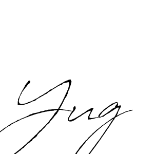 Make a beautiful signature design for name Yug. With this signature (Antro_Vectra) style, you can create a handwritten signature for free. Yug signature style 6 images and pictures png