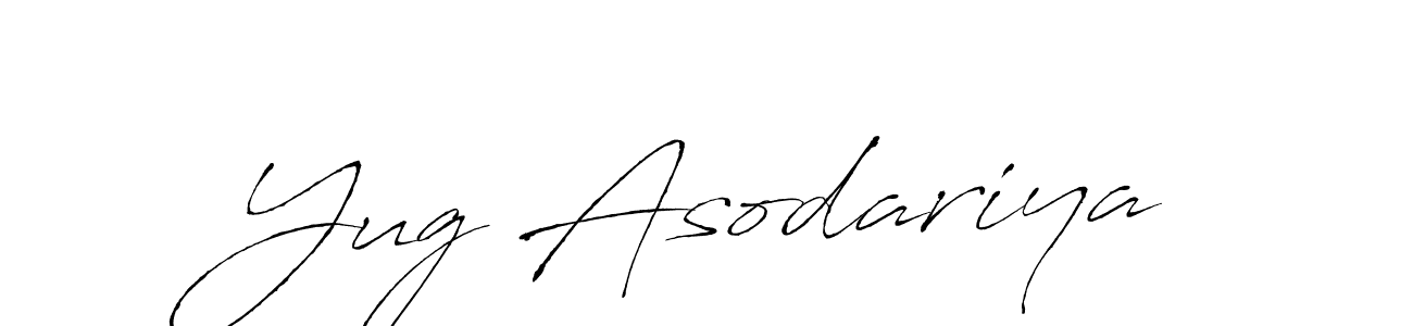 Make a beautiful signature design for name Yug Asodariya. With this signature (Antro_Vectra) style, you can create a handwritten signature for free. Yug Asodariya signature style 6 images and pictures png