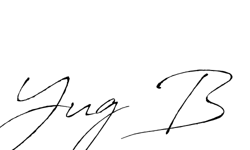 if you are searching for the best signature style for your name Yug B. so please give up your signature search. here we have designed multiple signature styles  using Antro_Vectra. Yug B signature style 6 images and pictures png