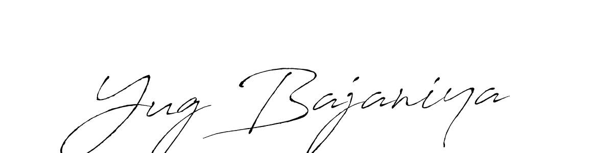 Similarly Antro_Vectra is the best handwritten signature design. Signature creator online .You can use it as an online autograph creator for name Yug Bajaniya. Yug Bajaniya signature style 6 images and pictures png