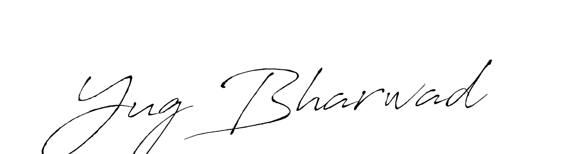 Similarly Antro_Vectra is the best handwritten signature design. Signature creator online .You can use it as an online autograph creator for name Yug Bharwad. Yug Bharwad signature style 6 images and pictures png