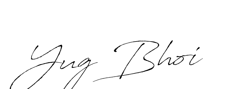 How to make Yug Bhoi name signature. Use Antro_Vectra style for creating short signs online. This is the latest handwritten sign. Yug Bhoi signature style 6 images and pictures png