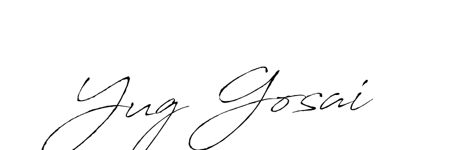 Also You can easily find your signature by using the search form. We will create Yug Gosai name handwritten signature images for you free of cost using Antro_Vectra sign style. Yug Gosai signature style 6 images and pictures png