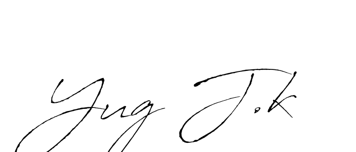 Yug J.k stylish signature style. Best Handwritten Sign (Antro_Vectra) for my name. Handwritten Signature Collection Ideas for my name Yug J.k. Yug J.k signature style 6 images and pictures png