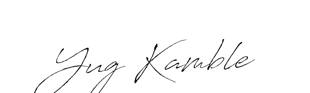 It looks lik you need a new signature style for name Yug Kamble. Design unique handwritten (Antro_Vectra) signature with our free signature maker in just a few clicks. Yug Kamble signature style 6 images and pictures png