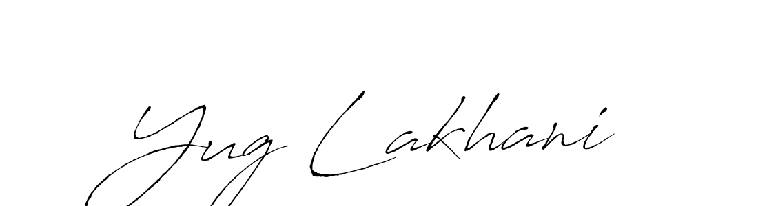 Design your own signature with our free online signature maker. With this signature software, you can create a handwritten (Antro_Vectra) signature for name Yug Lakhani. Yug Lakhani signature style 6 images and pictures png