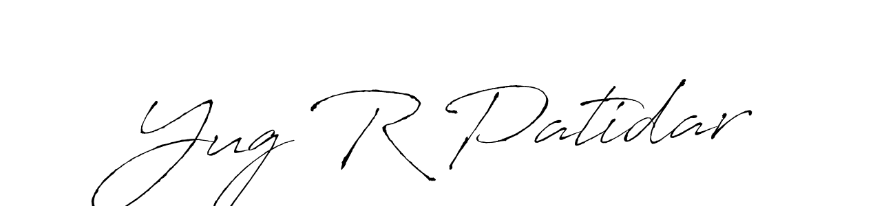 Make a beautiful signature design for name Yug R Patidar. With this signature (Antro_Vectra) style, you can create a handwritten signature for free. Yug R Patidar signature style 6 images and pictures png