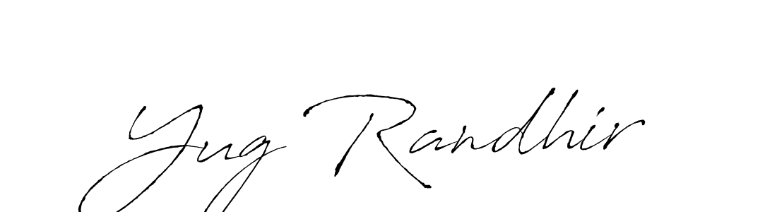 Also we have Yug Randhir name is the best signature style. Create professional handwritten signature collection using Antro_Vectra autograph style. Yug Randhir signature style 6 images and pictures png