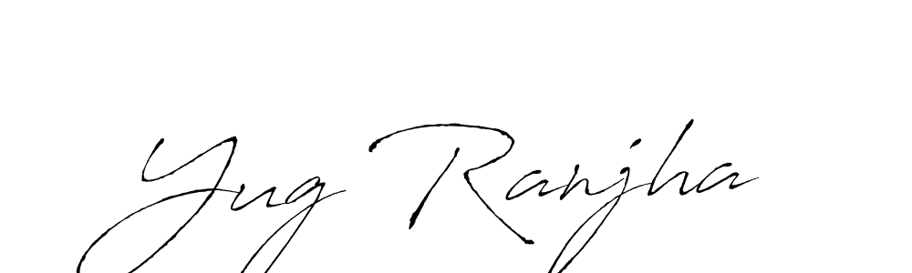 Also You can easily find your signature by using the search form. We will create Yug Ranjha name handwritten signature images for you free of cost using Antro_Vectra sign style. Yug Ranjha signature style 6 images and pictures png