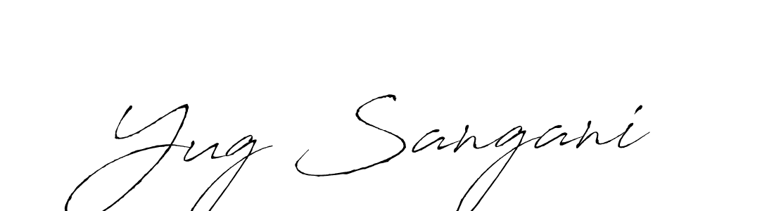 Make a beautiful signature design for name Yug Sangani. With this signature (Antro_Vectra) style, you can create a handwritten signature for free. Yug Sangani signature style 6 images and pictures png