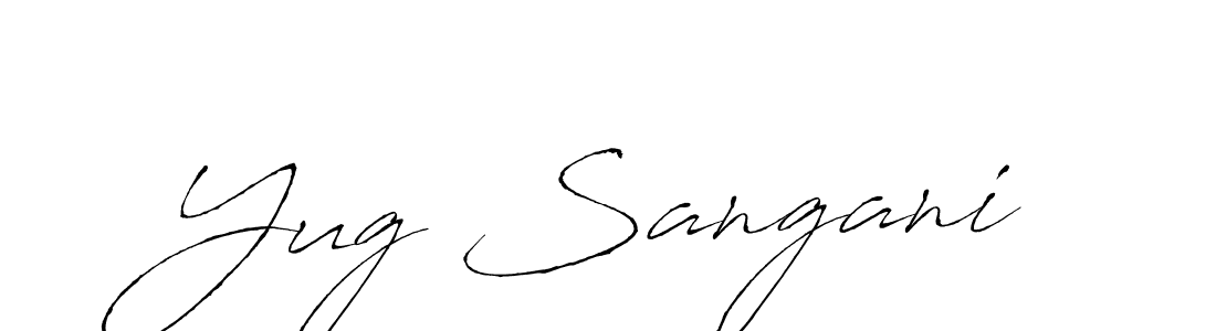 if you are searching for the best signature style for your name Yug Sangani. so please give up your signature search. here we have designed multiple signature styles  using Antro_Vectra. Yug Sangani signature style 6 images and pictures png