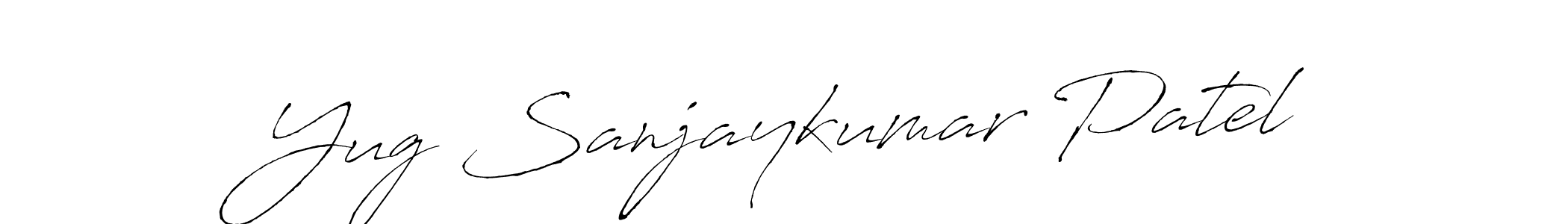 You should practise on your own different ways (Antro_Vectra) to write your name (Yug Sanjaykumar Patel) in signature. don't let someone else do it for you. Yug Sanjaykumar Patel signature style 6 images and pictures png