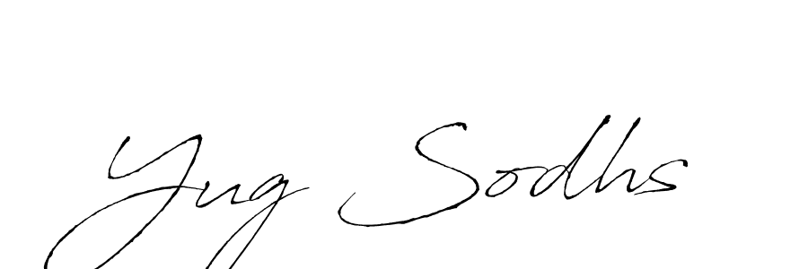 Use a signature maker to create a handwritten signature online. With this signature software, you can design (Antro_Vectra) your own signature for name Yug Sodhs. Yug Sodhs signature style 6 images and pictures png