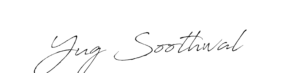 How to make Yug Soothwal name signature. Use Antro_Vectra style for creating short signs online. This is the latest handwritten sign. Yug Soothwal signature style 6 images and pictures png
