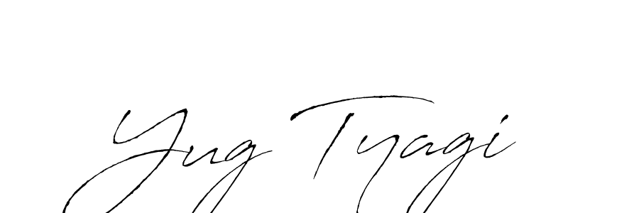 You should practise on your own different ways (Antro_Vectra) to write your name (Yug Tyagi) in signature. don't let someone else do it for you. Yug Tyagi signature style 6 images and pictures png