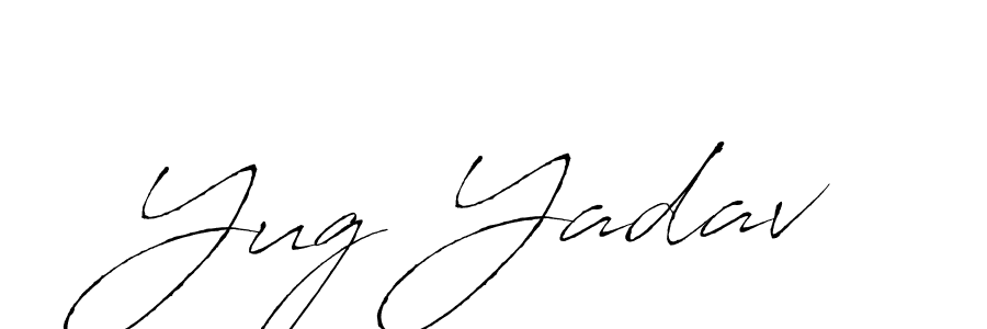 Antro_Vectra is a professional signature style that is perfect for those who want to add a touch of class to their signature. It is also a great choice for those who want to make their signature more unique. Get Yug Yadav name to fancy signature for free. Yug Yadav signature style 6 images and pictures png