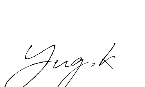 Also You can easily find your signature by using the search form. We will create Yug.k name handwritten signature images for you free of cost using Antro_Vectra sign style. Yug.k signature style 6 images and pictures png