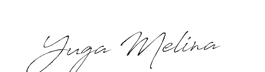 Design your own signature with our free online signature maker. With this signature software, you can create a handwritten (Antro_Vectra) signature for name Yuga Melina. Yuga Melina signature style 6 images and pictures png