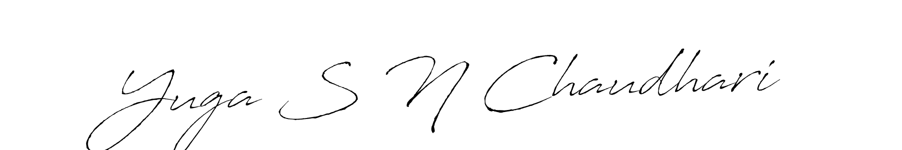 The best way (Antro_Vectra) to make a short signature is to pick only two or three words in your name. The name Yuga S N Chaudhari include a total of six letters. For converting this name. Yuga S N Chaudhari signature style 6 images and pictures png
