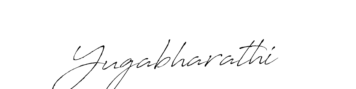 You should practise on your own different ways (Antro_Vectra) to write your name (Yugabharathi) in signature. don't let someone else do it for you. Yugabharathi signature style 6 images and pictures png