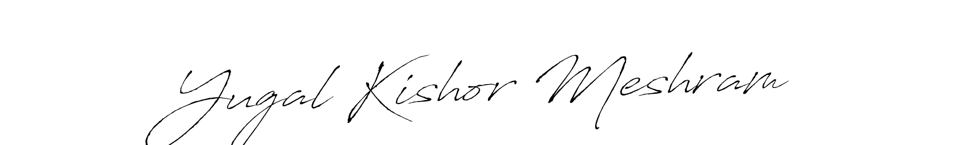 Yugal Kishor Meshram stylish signature style. Best Handwritten Sign (Antro_Vectra) for my name. Handwritten Signature Collection Ideas for my name Yugal Kishor Meshram. Yugal Kishor Meshram signature style 6 images and pictures png
