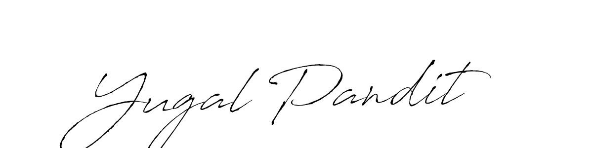 You should practise on your own different ways (Antro_Vectra) to write your name (Yugal Pandit) in signature. don't let someone else do it for you. Yugal Pandit signature style 6 images and pictures png