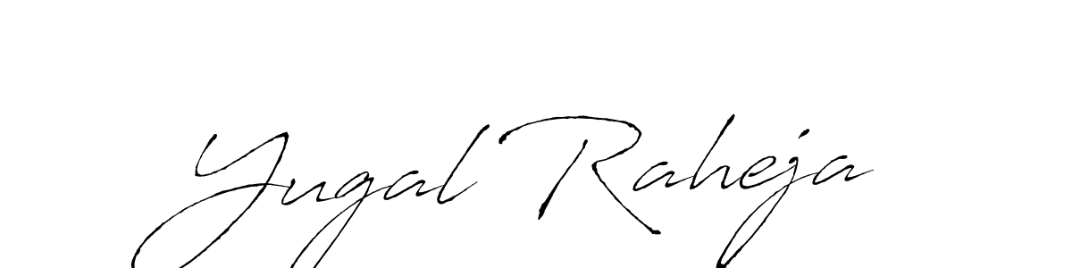 Create a beautiful signature design for name Yugal Raheja. With this signature (Antro_Vectra) fonts, you can make a handwritten signature for free. Yugal Raheja signature style 6 images and pictures png