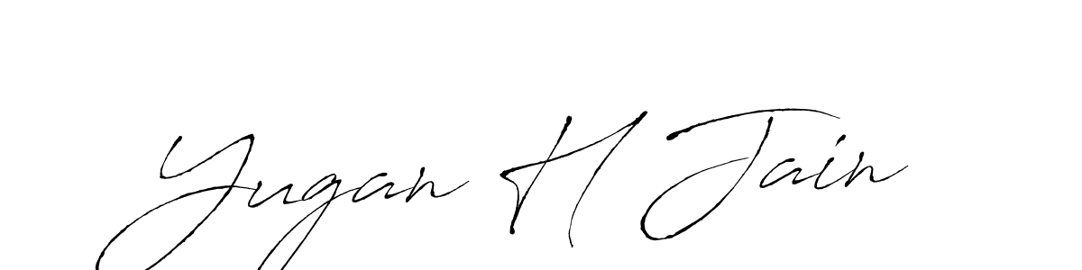 The best way (Antro_Vectra) to make a short signature is to pick only two or three words in your name. The name Yugan H Jain include a total of six letters. For converting this name. Yugan H Jain signature style 6 images and pictures png