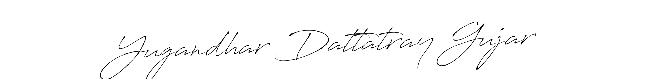 Create a beautiful signature design for name Yugandhar Dattatray Gujar. With this signature (Antro_Vectra) fonts, you can make a handwritten signature for free. Yugandhar Dattatray Gujar signature style 6 images and pictures png