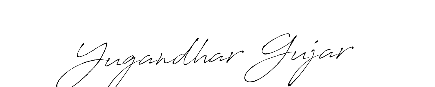 Yugandhar Gujar stylish signature style. Best Handwritten Sign (Antro_Vectra) for my name. Handwritten Signature Collection Ideas for my name Yugandhar Gujar. Yugandhar Gujar signature style 6 images and pictures png