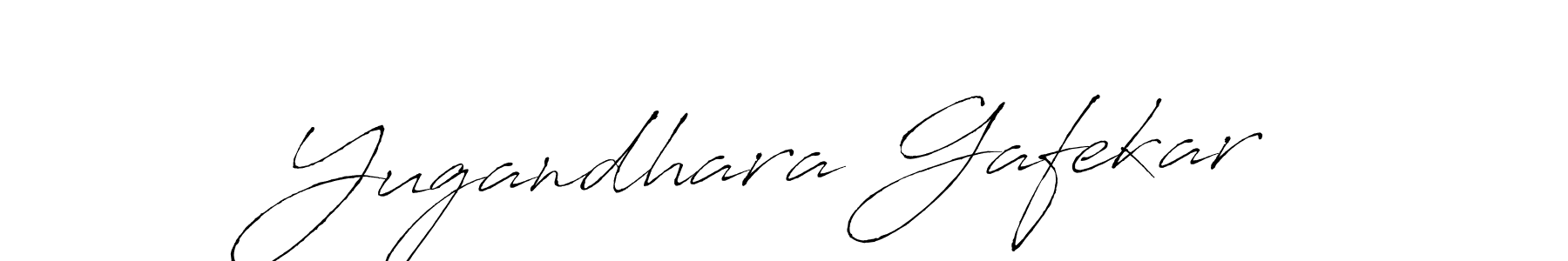 How to make Yugandhara Gafekar name signature. Use Antro_Vectra style for creating short signs online. This is the latest handwritten sign. Yugandhara Gafekar signature style 6 images and pictures png