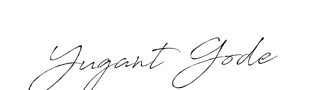 Yugant Gode stylish signature style. Best Handwritten Sign (Antro_Vectra) for my name. Handwritten Signature Collection Ideas for my name Yugant Gode. Yugant Gode signature style 6 images and pictures png