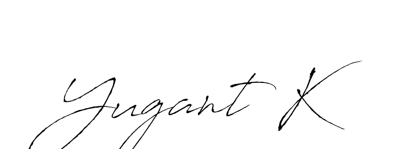 You should practise on your own different ways (Antro_Vectra) to write your name (Yugant K) in signature. don't let someone else do it for you. Yugant K signature style 6 images and pictures png