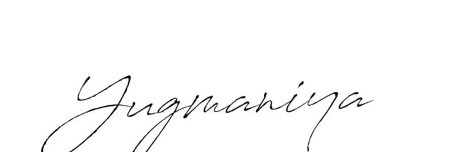 Yugmaniya stylish signature style. Best Handwritten Sign (Antro_Vectra) for my name. Handwritten Signature Collection Ideas for my name Yugmaniya. Yugmaniya signature style 6 images and pictures png